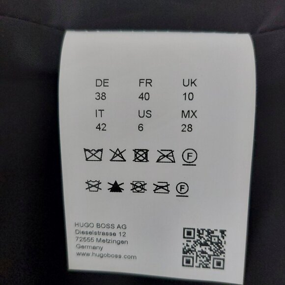 HUGO BOSS Leather Pencil Skirt 6 SELRITA Black Slim Fit Knee Length Classy Edgy - Picture 12 of 14